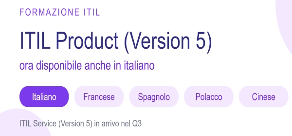 ITIL v5 Product | Esame in italiano